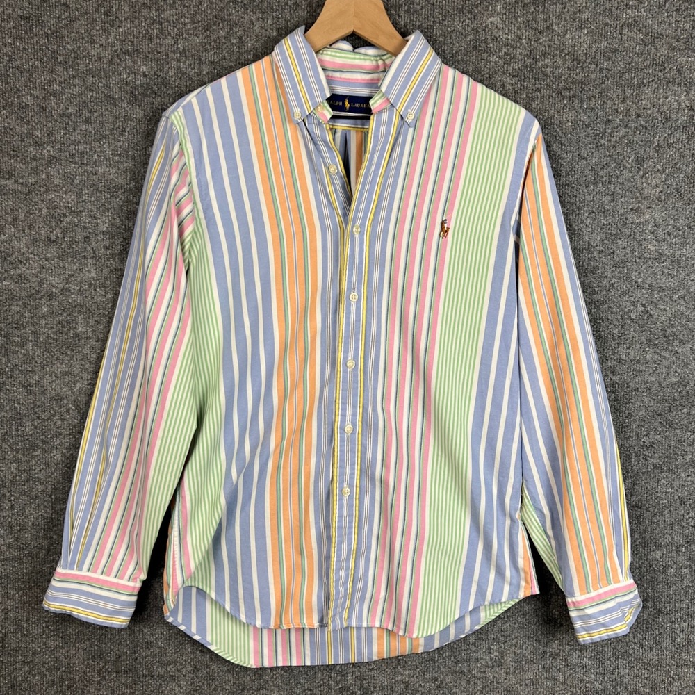 Ralph Lauren Button Down Shirt Mens S Multicolor Excellent Striped